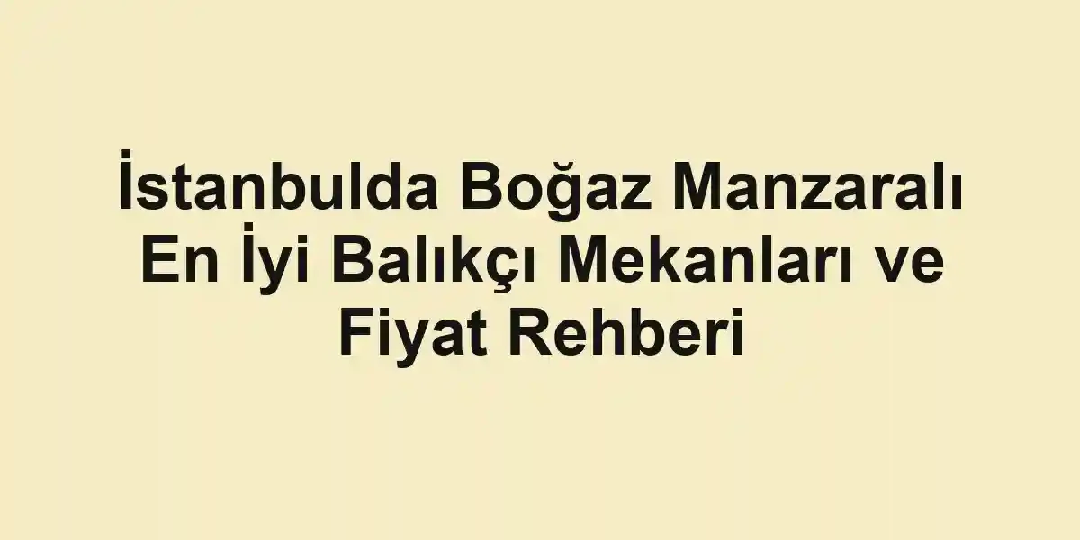 balık