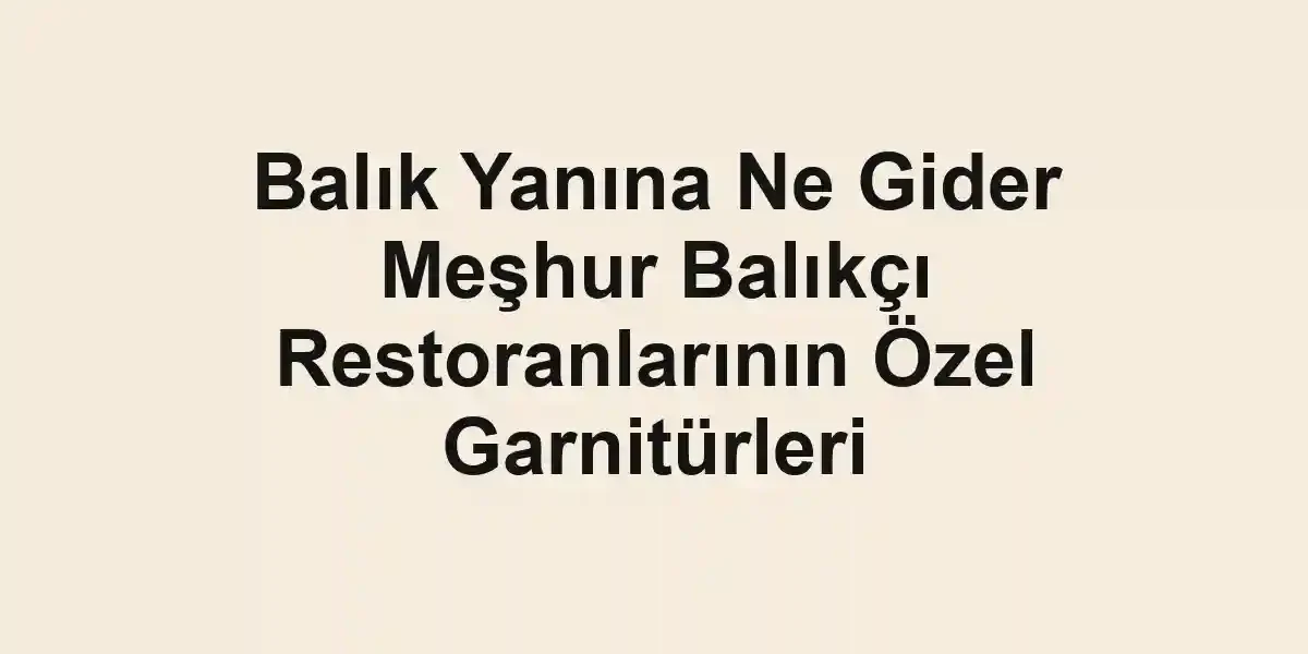 balık
