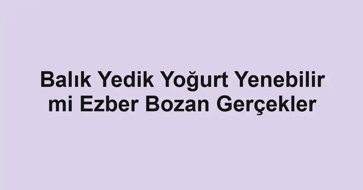 balık