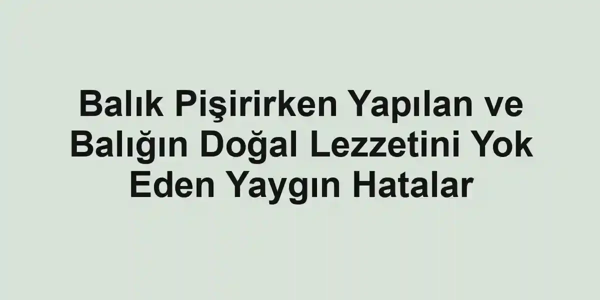 balık
