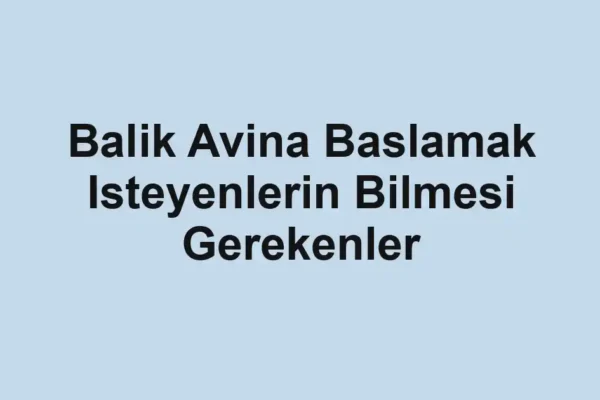 balık malzemeleri