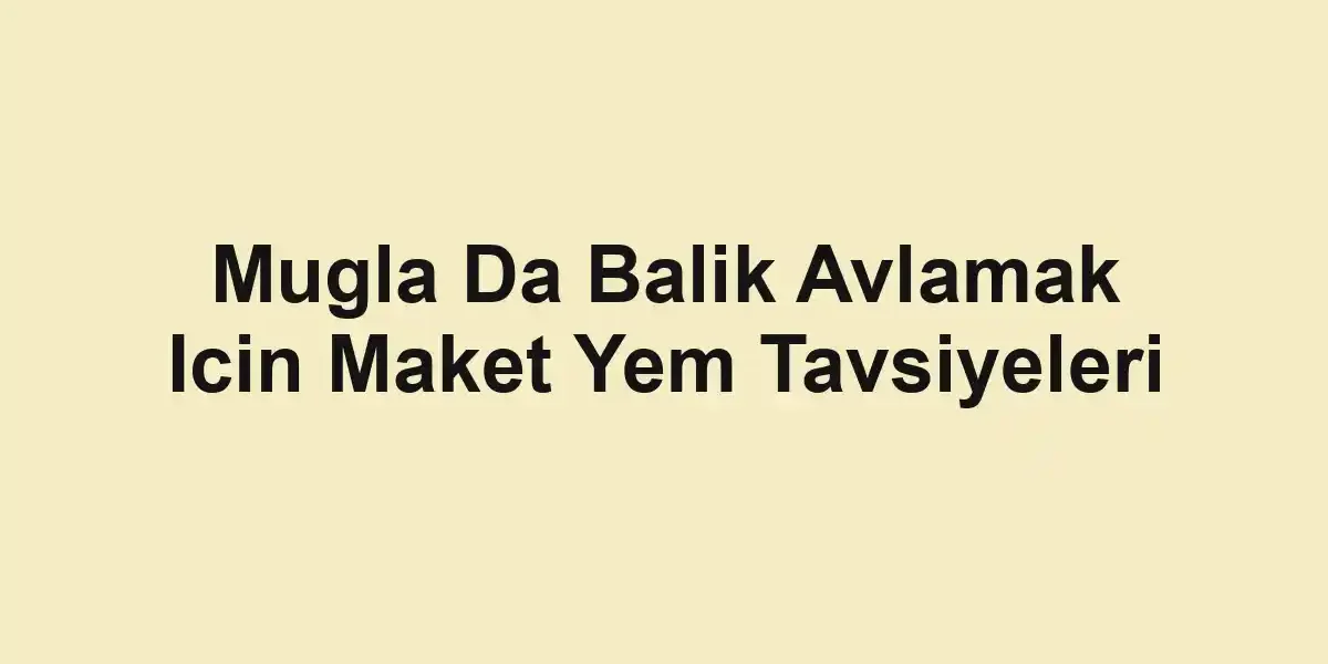 balık malzemeleri