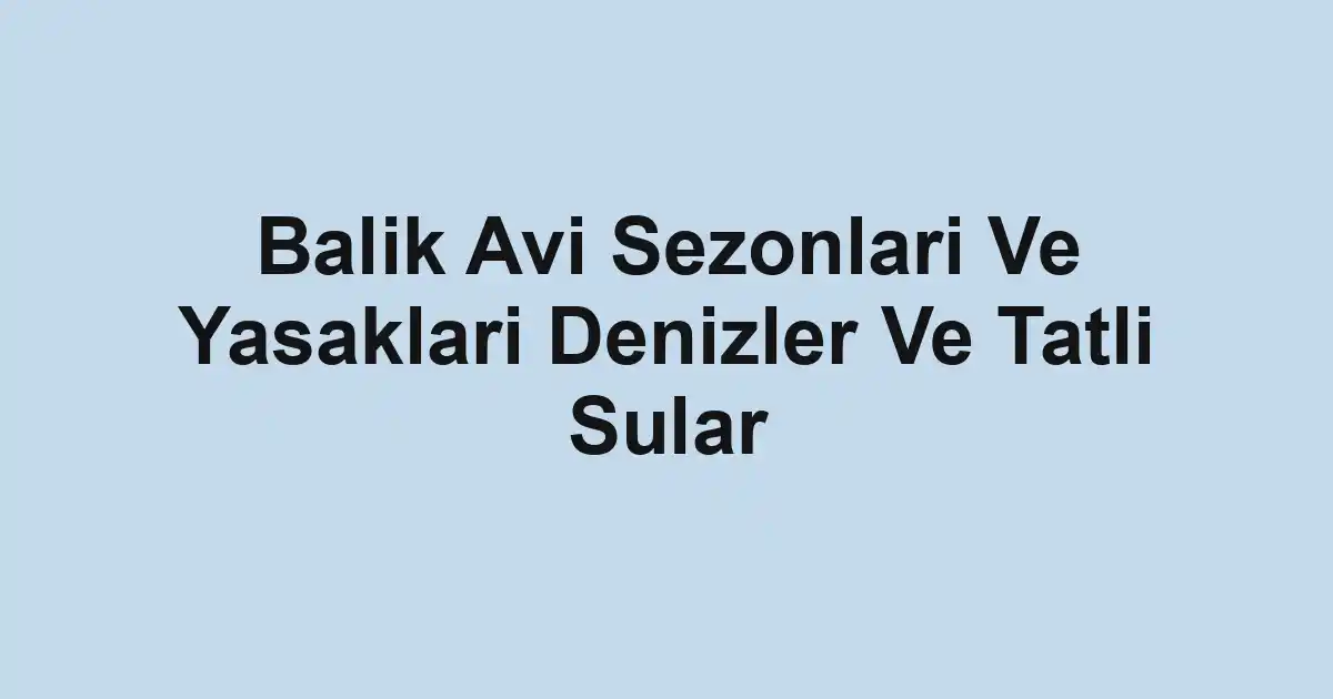 balık malzemeleri