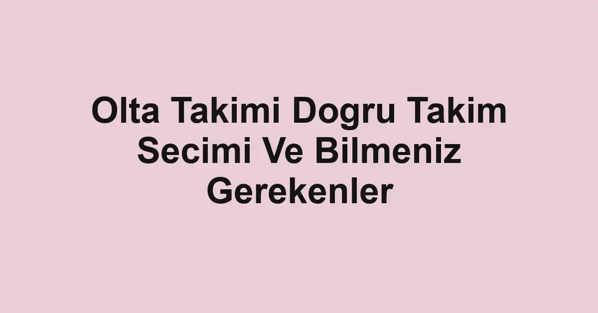 balık malzemeleri