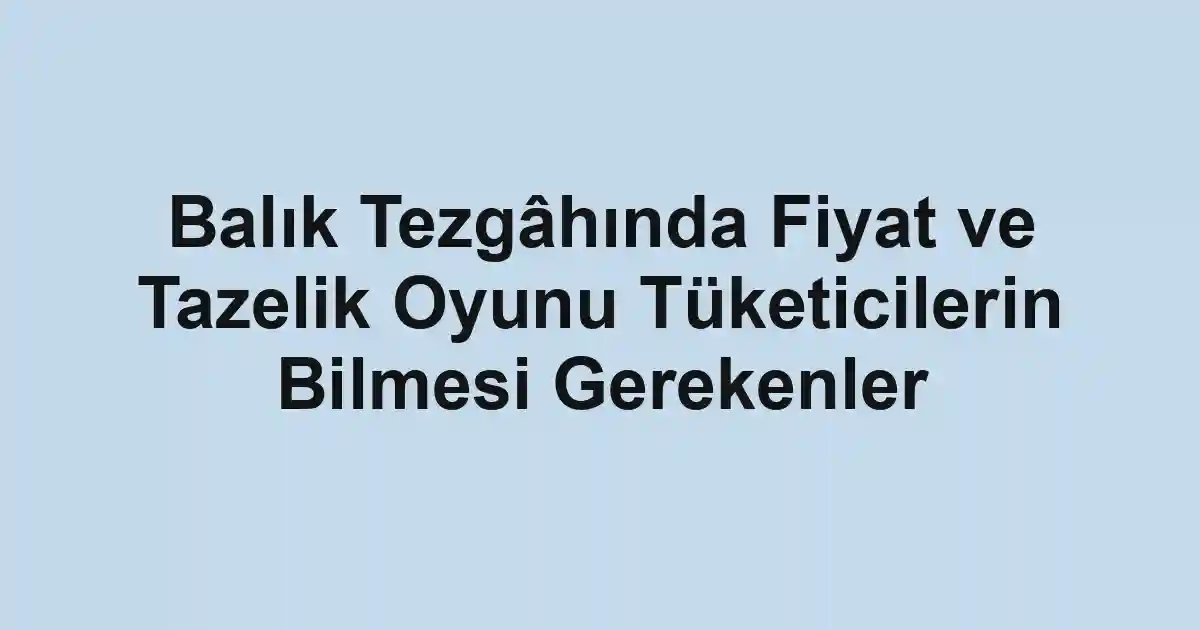 balık malzemeleri