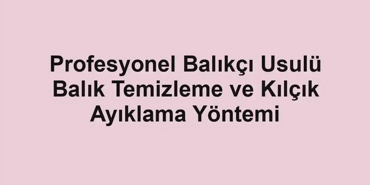 balık malzemeleri