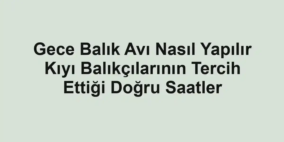 balık malzemeleri