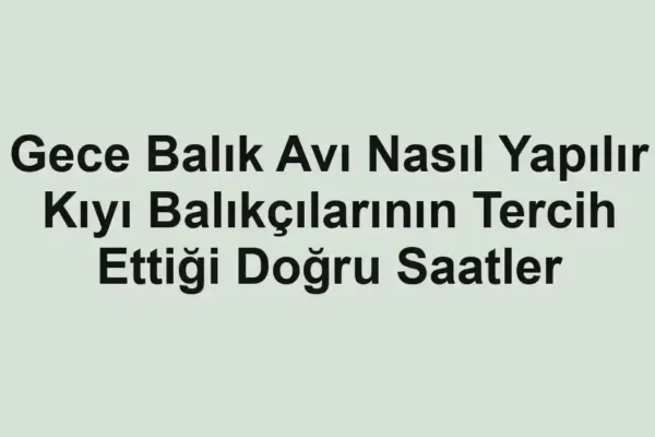 balık malzemeleri