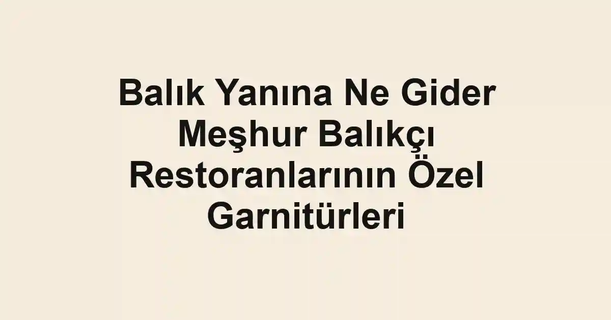 balık malzemeleri