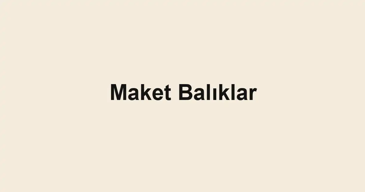 balık malzemeleri