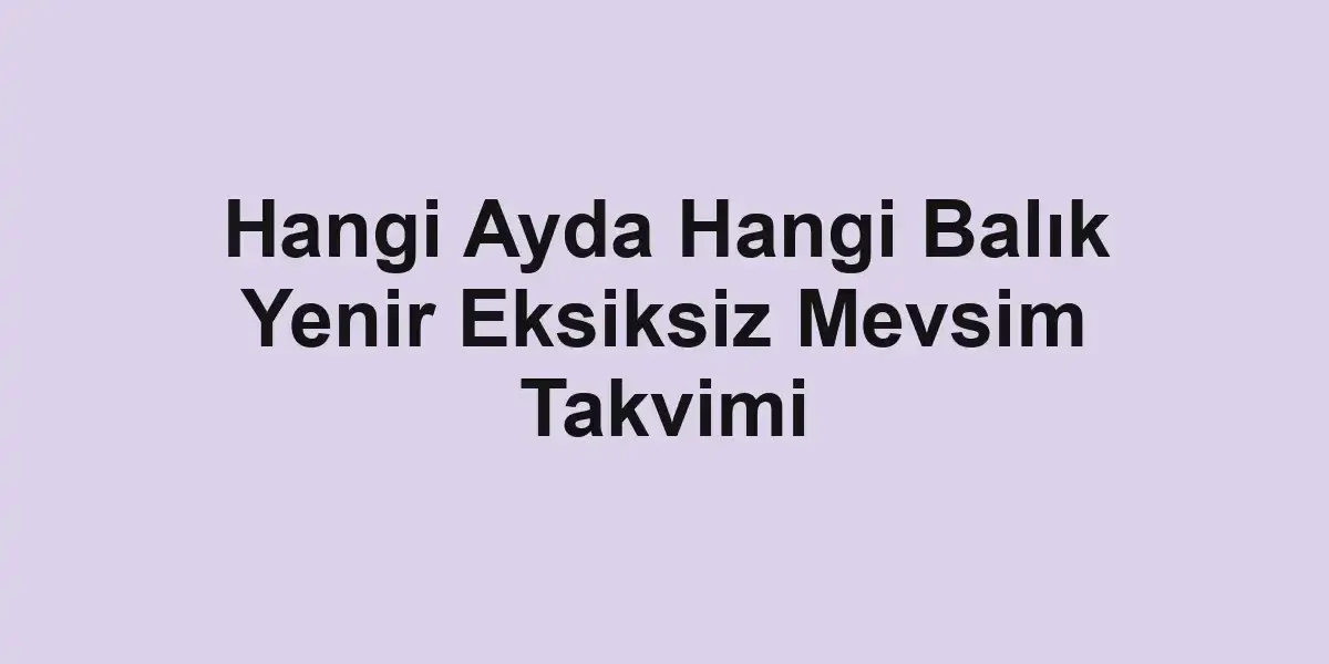 balık malzemeleri
