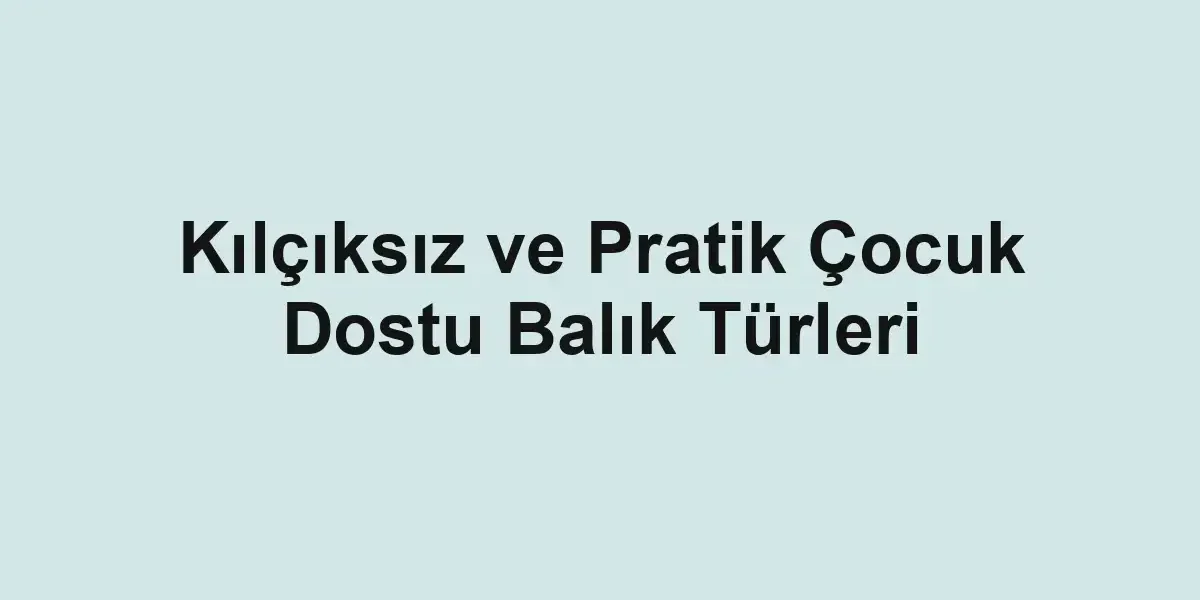 balık malzemeleri