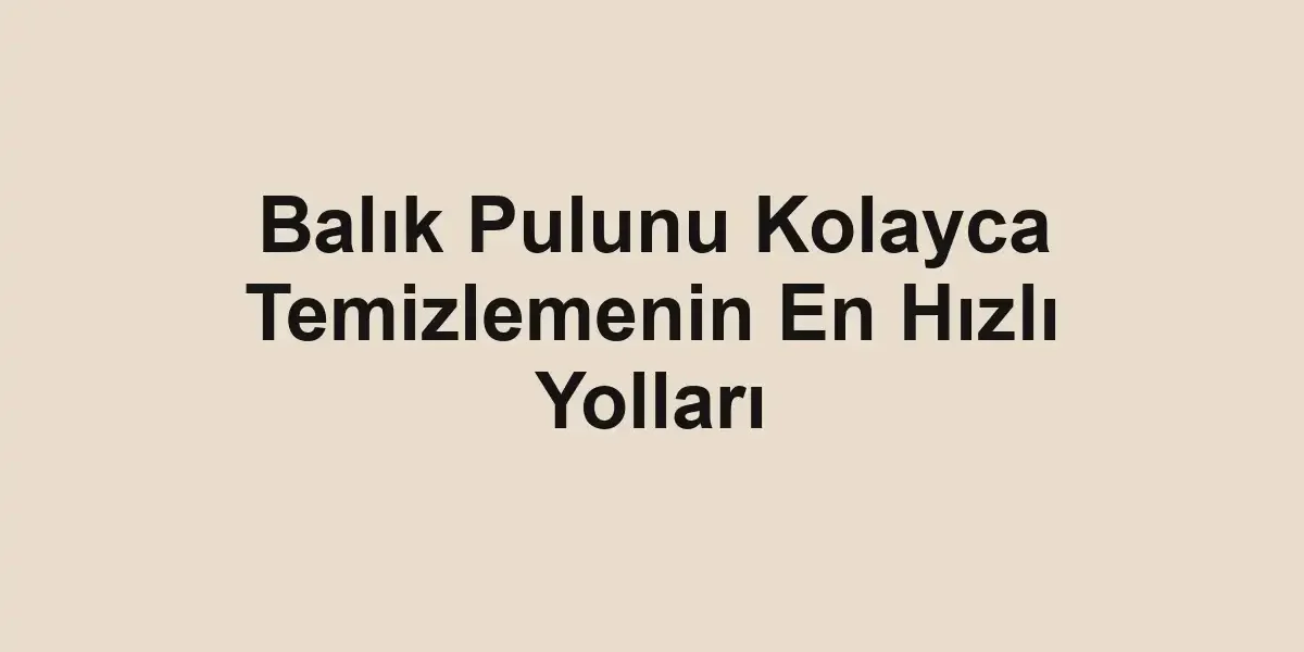balık malzemeleri