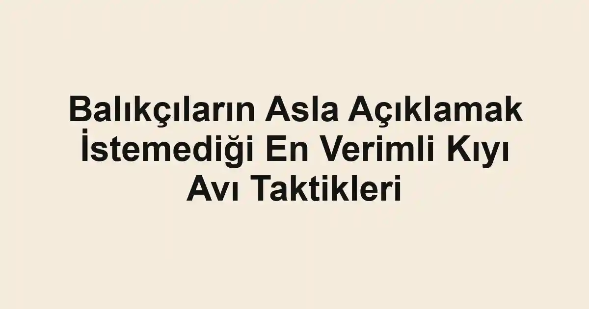 balık malzemeleri