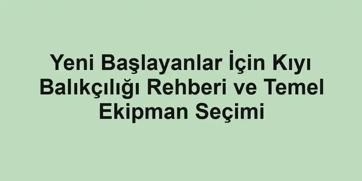 balık malzemeleri