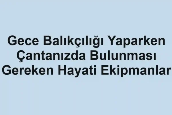 balık malzemeleri