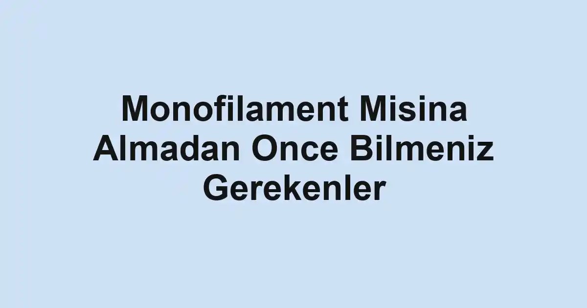 balık malzemeleri