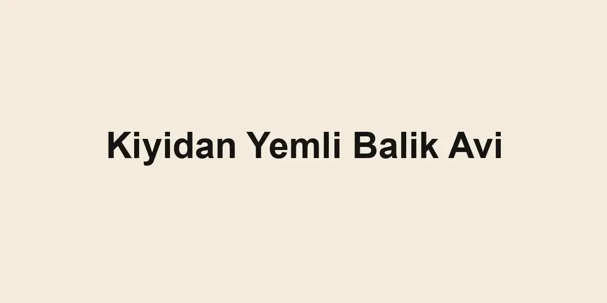balık malzemeleri