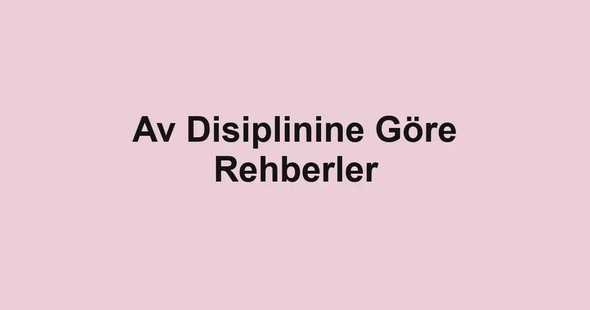 balık rehberi