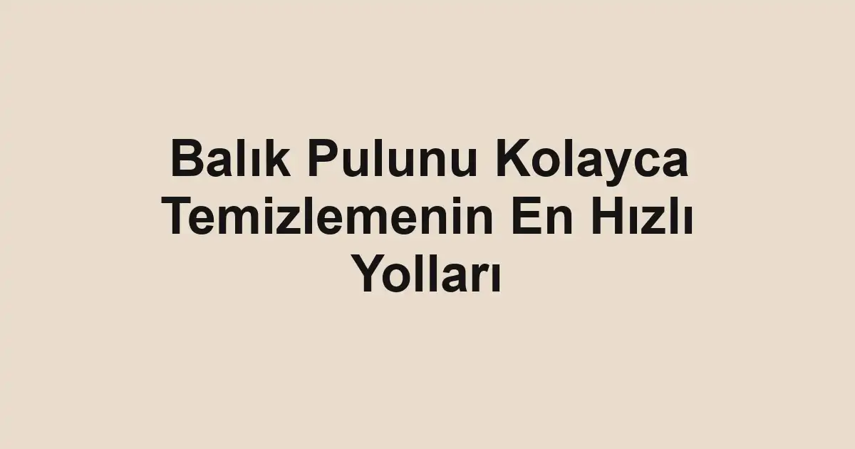 balık rehberi