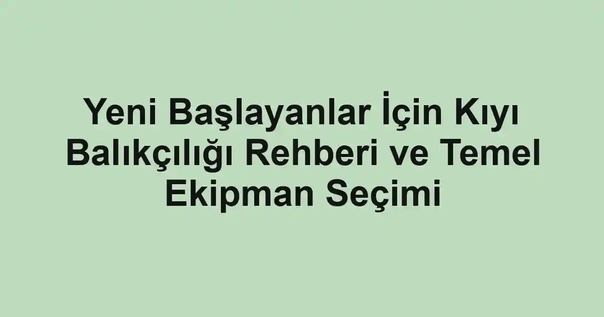balık rehberi