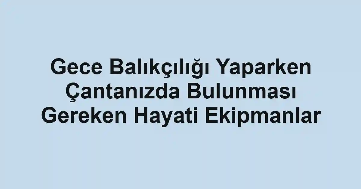 balık rehberi