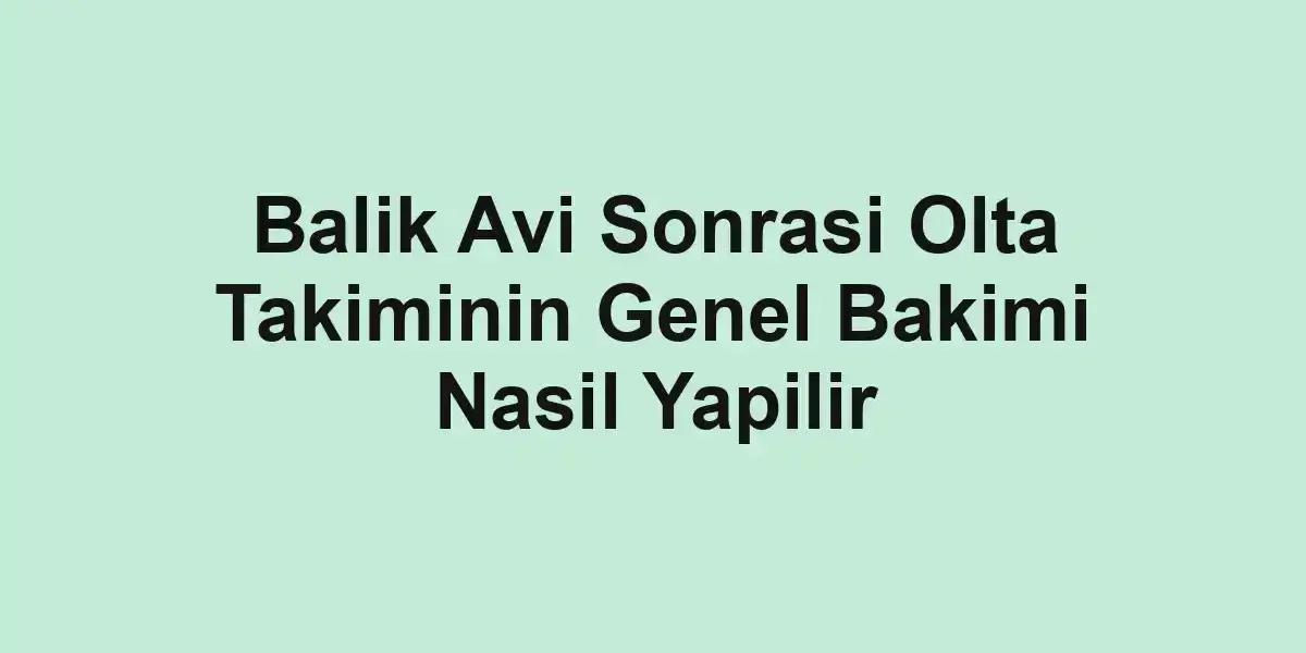 balıkçı rehberi