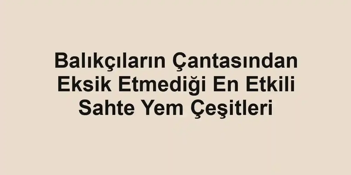balıkçı rehberi