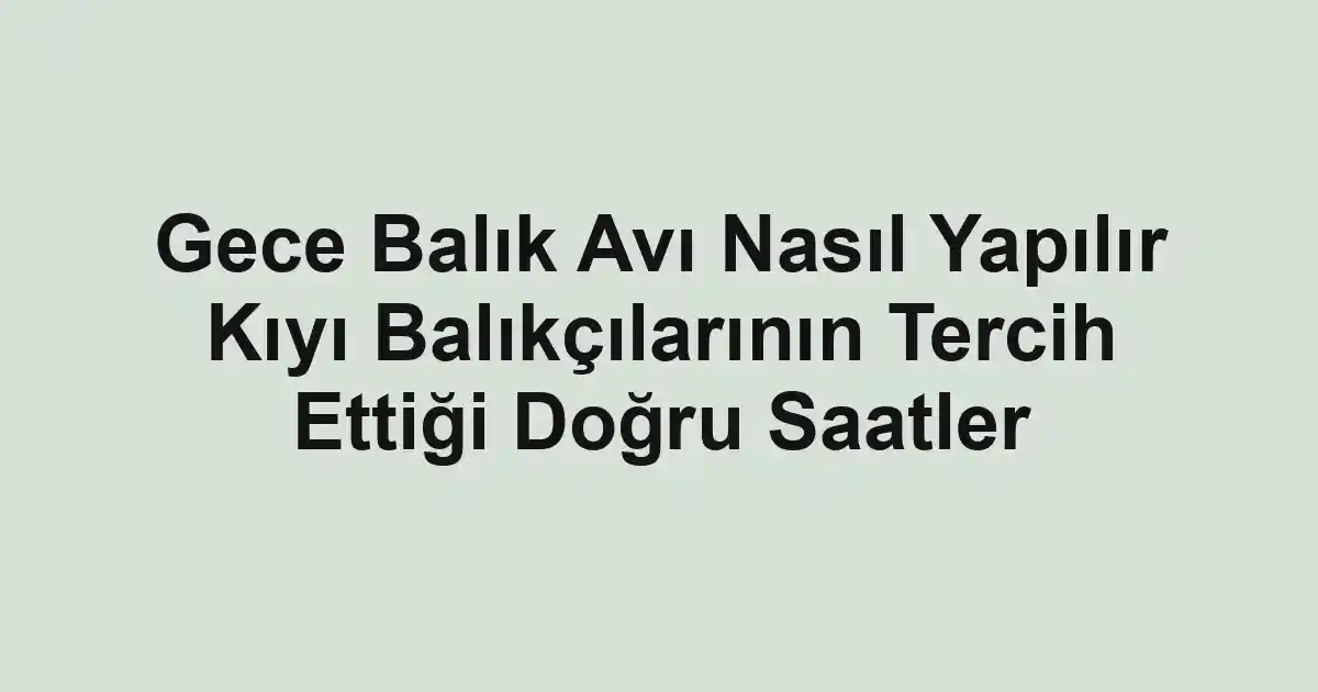 balıkçı rehberi