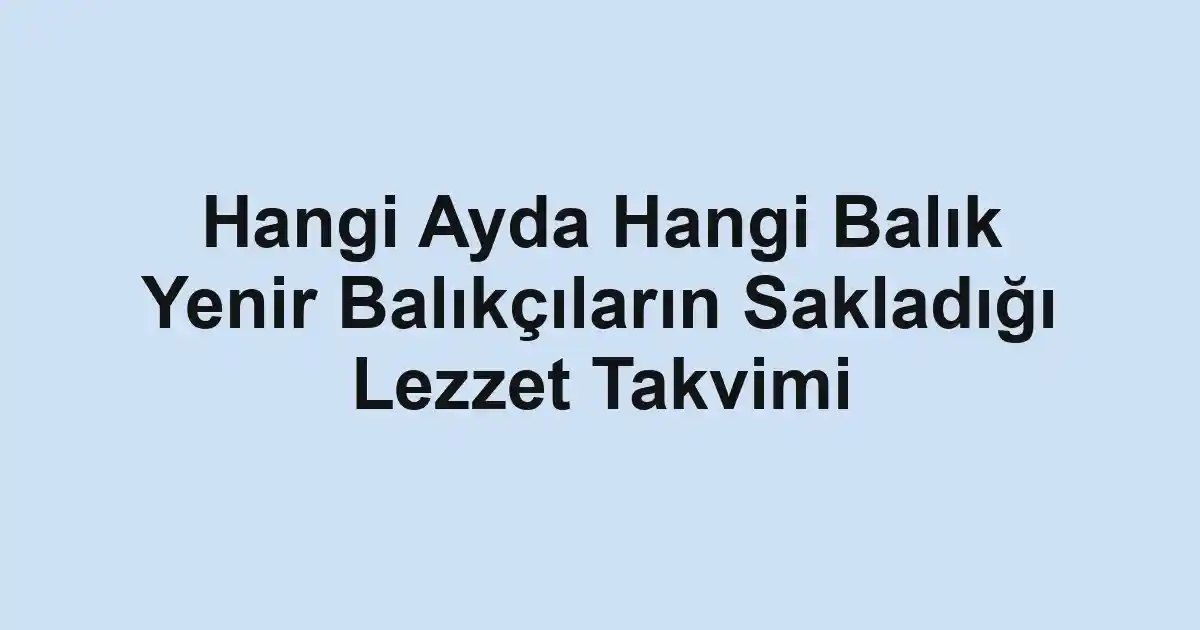 balıkçı rehberi