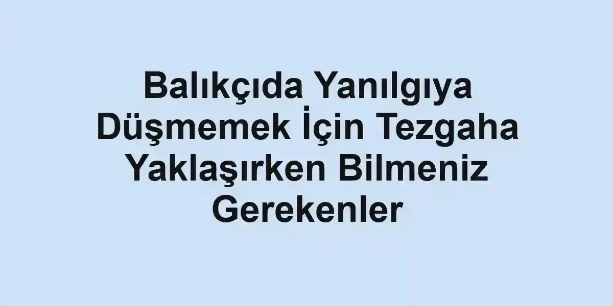 balıkçı rehberi