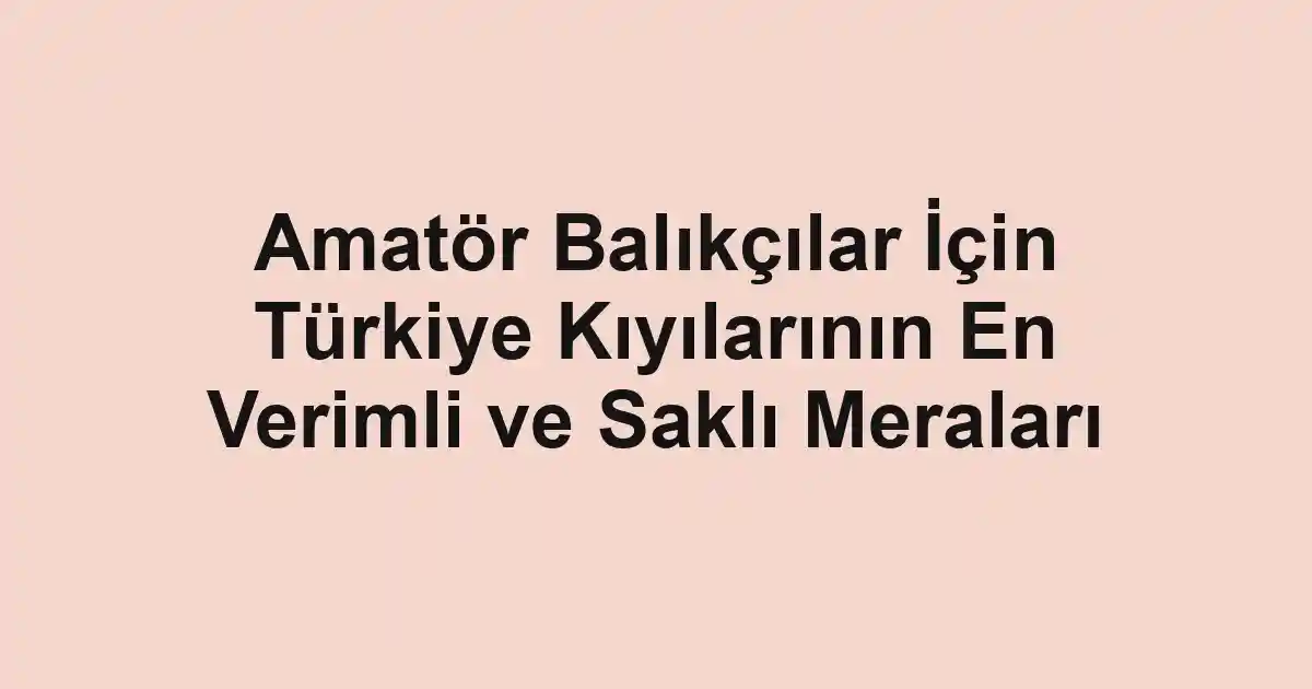 balıkçı rehberi