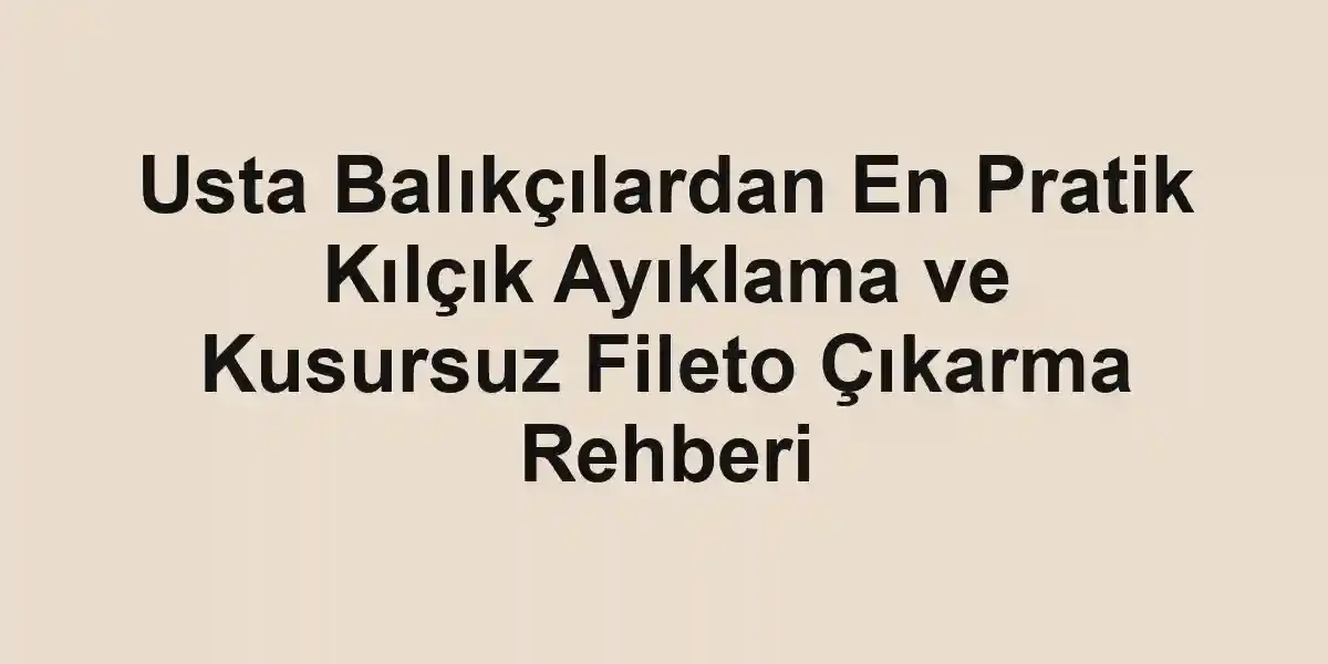 balıkçı rehberi
